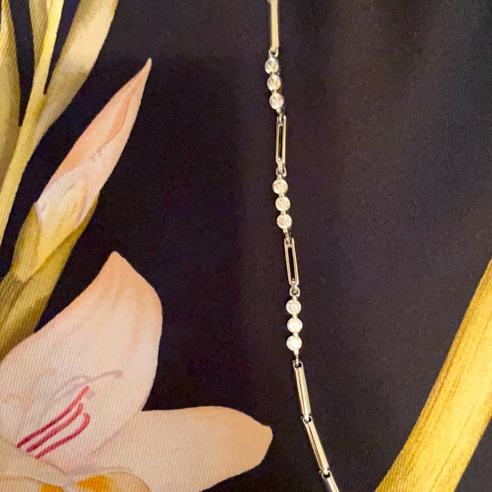 925 sterling silver bracelet w crystals